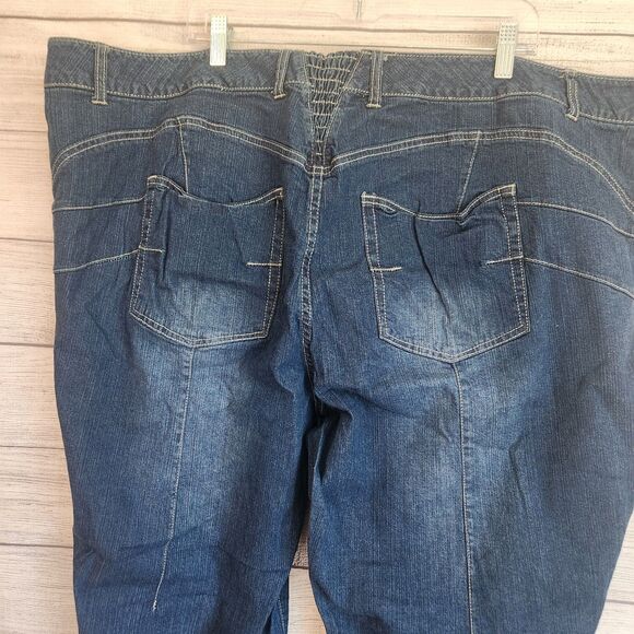 Ellos womans plus 30W dark wash denim jeans - Picture 9 of 12
